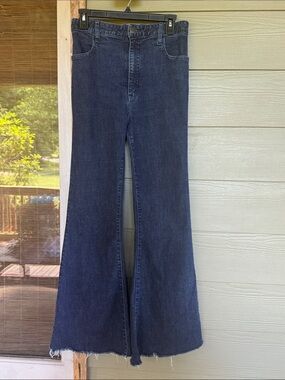 Show Me Your MuMu Frayed Hem Bell Bottom Jeans